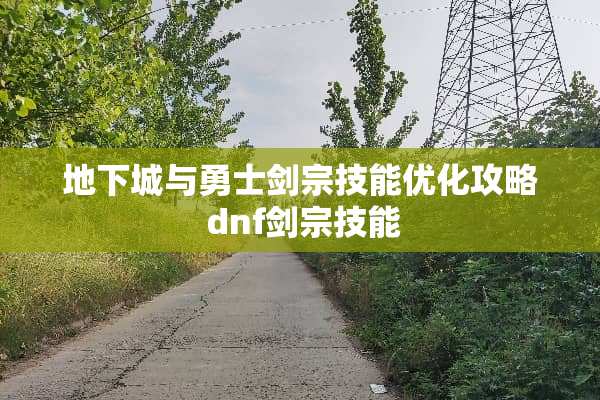 **城与勇士剑宗技能优化攻略 dnf剑宗技能
