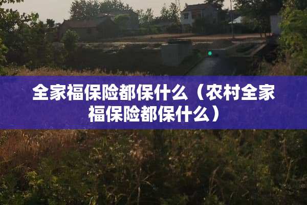 **福保险都保什么（农村**福保险都保什么）