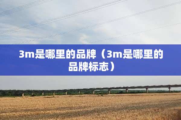 3m是哪里的品牌（3m是哪里的品牌标志）