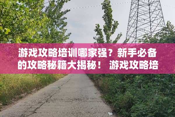 游戏攻略培训哪家强？新手必备的攻略秘籍大揭秘！ 游戏攻略培训哪家强些