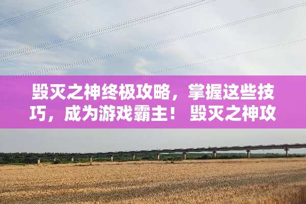 毁灭之神终极攻略，掌握这些技巧，成为游戏霸主！ 毁灭之神攻略