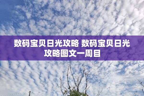数码宝贝日光攻略 数码宝贝日光攻略图文一周目