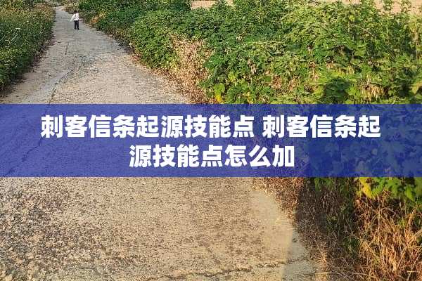 刺客信条起源技能点 刺客信条起源技能点怎么加
