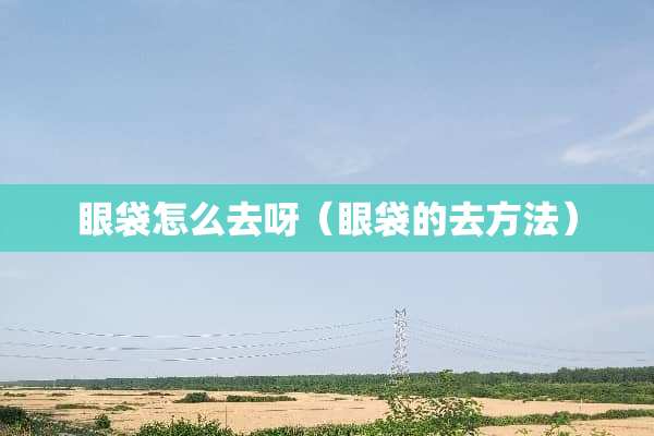 眼袋怎么去呀（眼袋的去方法）