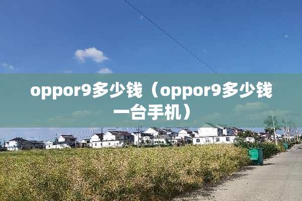oppor9多少钱（oppor9多少钱一台手机）