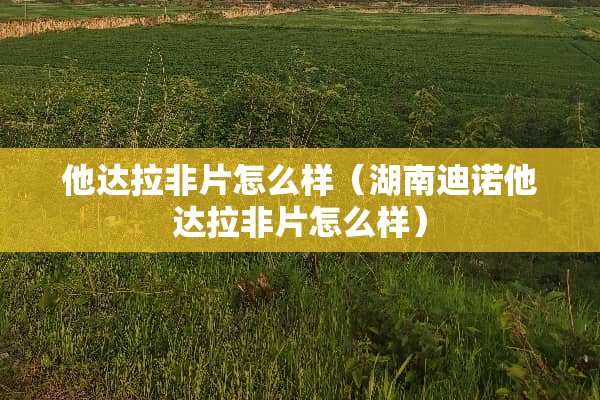 他达拉非片怎么样（湖南迪诺他达拉非片怎么样）