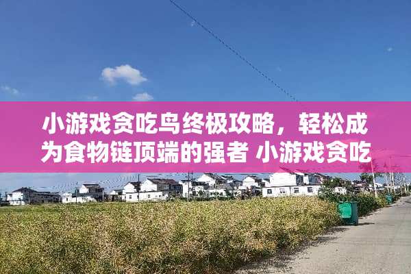 小游戏贪吃鸟终极攻略,轻松成为食物链顶端的强者 小游戏贪吃鸟攻略 小游戏贪吃鸟终极攻略,轻松成为食物链顶端的强者 小游戏贪吃鸟攻略