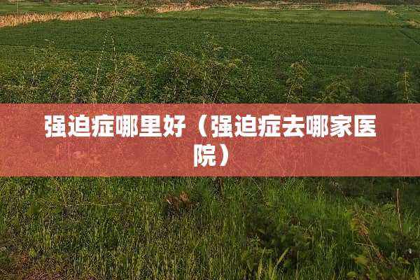 强迫症哪里好（强迫症去哪家医院）