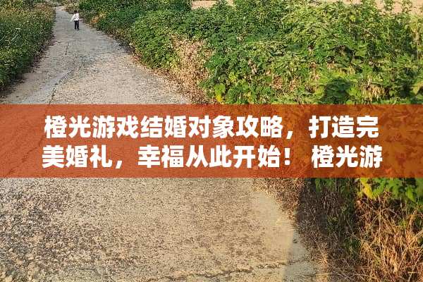 橙光游戏结婚对象攻略，打造完美婚礼，幸福从此开始！ 橙光游戏结婚对象攻略