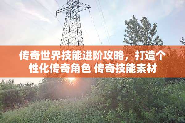 传奇世界技能进阶攻略，打造个性化传奇角色 传奇技能素材
