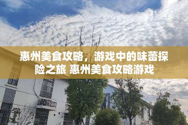惠州美食攻略，游戏中的味蕾探险之旅 惠州美食攻略游戏