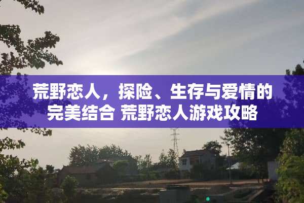 荒野恋人，探险、生存与爱情的完美结合 荒野恋人游戏攻略