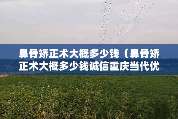 鼻骨矫正术大概多少钱(鼻骨矫正术大概多少钱诚信重庆当代优) 鼻骨矫正术大概多少钱(鼻骨矫正术大概多少钱诚信重庆当代优)