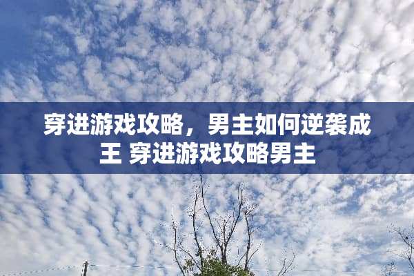 穿进游戏攻略，男主如何逆袭成王 穿进游戏攻略男主