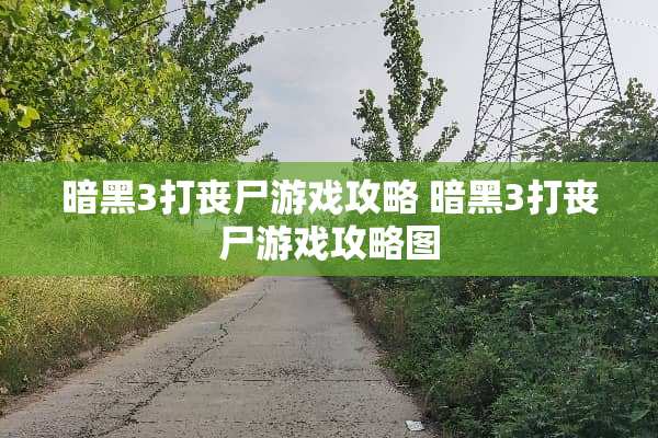 暗黑3打丧尸游戏攻略 暗黑3打丧尸游戏攻略图