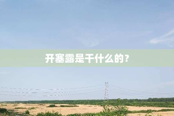 开塞露是干什么的？