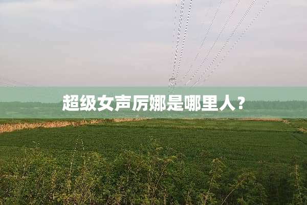 超级女声厉娜是哪里人？