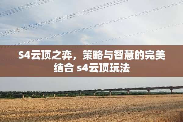 S4云顶之弈，策略与智慧的完美结合 s4云顶玩法