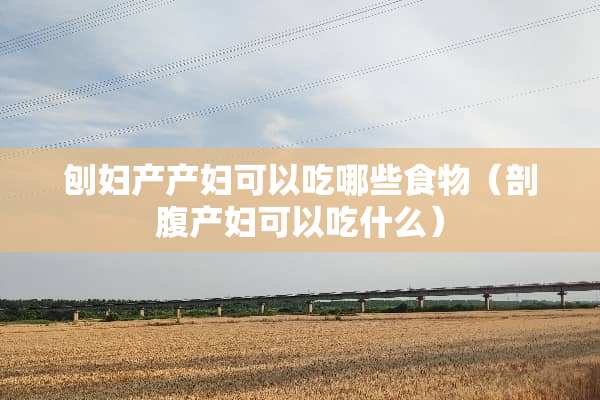 刨妇产产妇可以吃哪些食物（剖腹产妇可以吃什么）