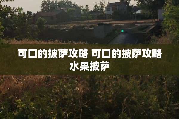可口的披萨攻略 可口的披萨攻略水果披萨