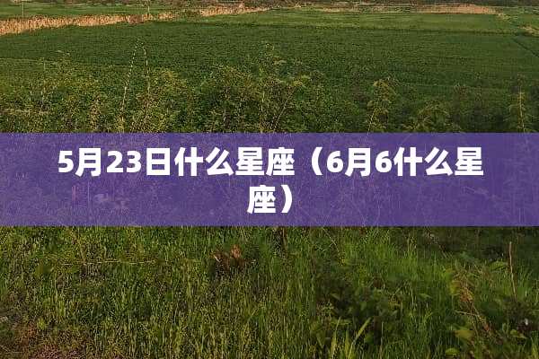 5月23日什么星座（6月6什么星座）