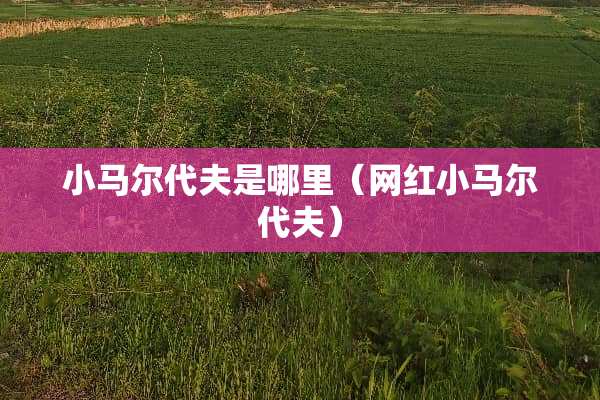 小马尔代夫是哪里（网红小马尔代夫）