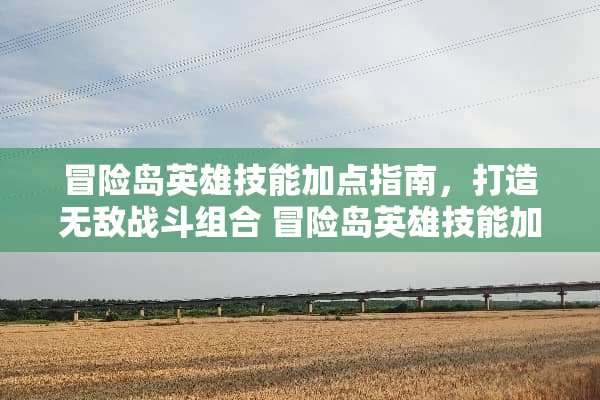 冒险岛英雄技能加点指南，打造无敌战斗组合 冒险岛英雄技能加点