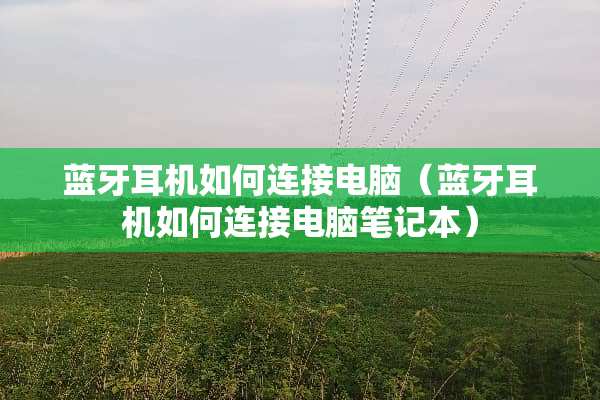 蓝牙耳机如何连接电脑（蓝牙耳机如何连接电脑笔记本）