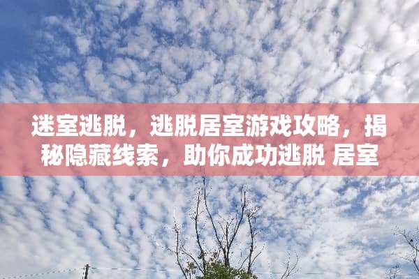 迷室逃脱，逃脱居室游戏攻略，揭秘隐藏线索，助你成功逃脱 居室逃生游戏攻略