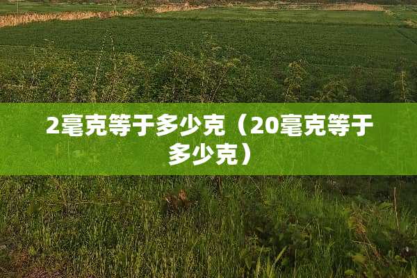 2毫克等于多少克（20毫克等于多少克）