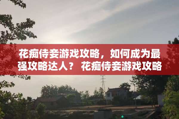 花痴侍妾游戏攻略，如何成为最强攻略达人？ 花痴侍妾游戏攻略