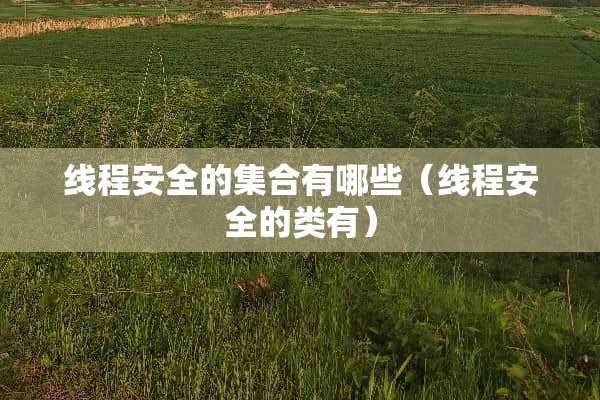 线程安全的集合有哪些（线程安全的类有）