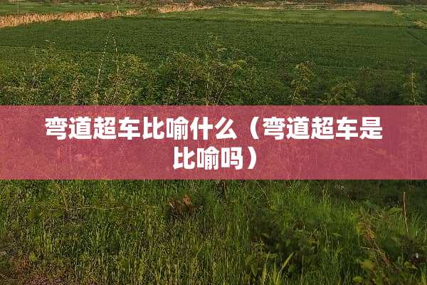 弯道超车比喻什么（弯道超车是比喻吗）