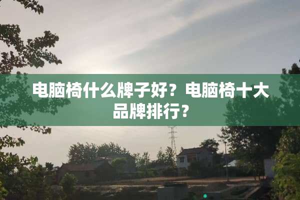 电脑椅什么牌子好？电脑椅十大品牌排行？