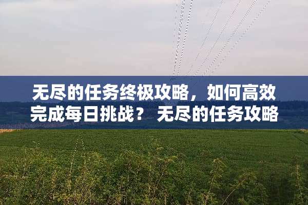 无尽的任务终极攻略，如何高效完成每日挑战？ 无尽的任务攻略