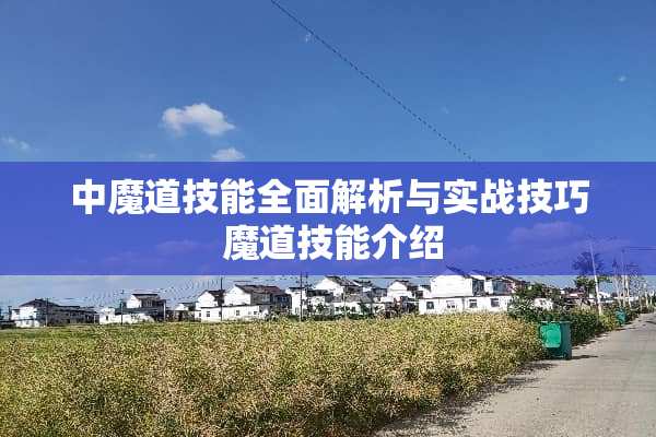 中魔道技能全面解析与实战技巧 魔道技能介绍