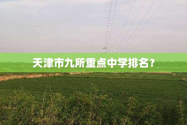 天津市九所重点中学排名？