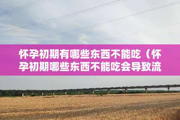 怀孕初期有哪些东西不能吃（怀孕初期哪些东西不能吃会导致流产）