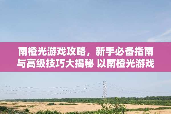 南橙光游戏攻略，新手必备指南与高级技巧大揭秘 以南橙光游戏攻略