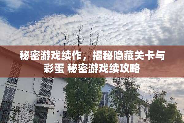 秘密游戏续作，揭秘隐藏关卡与彩蛋 秘密游戏续攻略