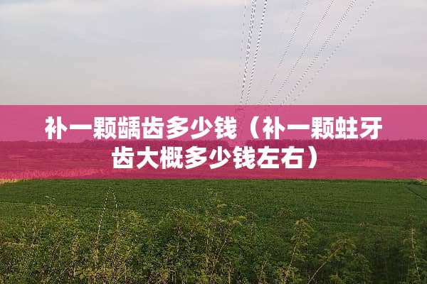 补一颗龋齿多少钱（补一颗蛀牙齿大概多少钱左右）
