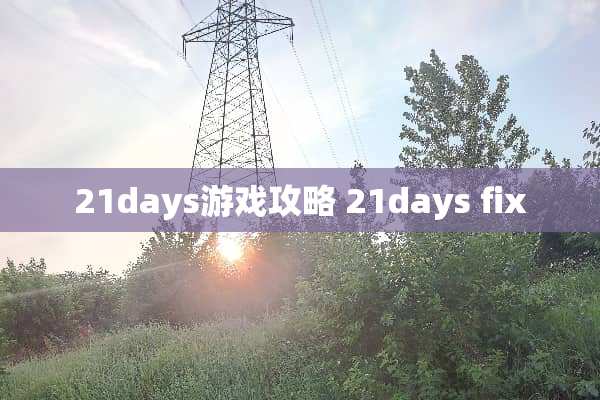 21days游戏攻略 21days fix