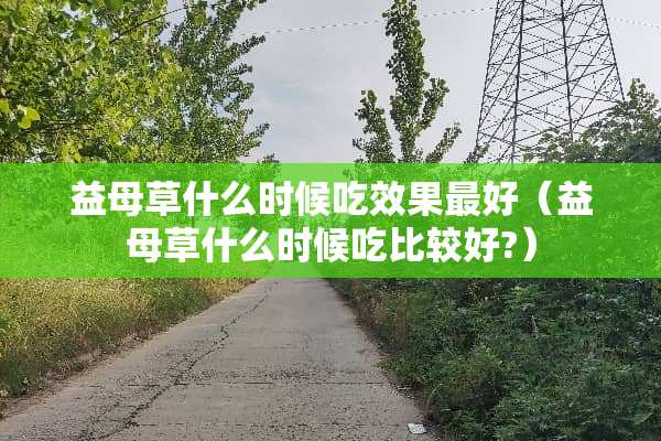 益母草什么时候吃效果最好（益母草什么时候吃比较好?）