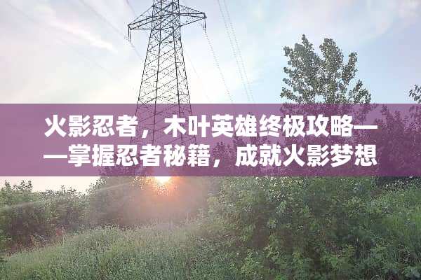 火影忍者，木叶英雄终极攻略——掌握忍者秘籍，成就火影梦想！ fc火影忍者攻略
