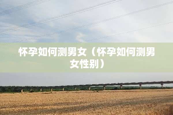 怀孕如何测男女(怀孕如何测男女性别) 怀孕如何测男女(怀孕如何测男女性别)