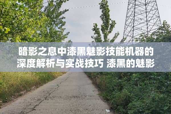 暗影之息中漆黑魅影技能机器的深度解析与实战技巧 漆黑的魅影技能机器