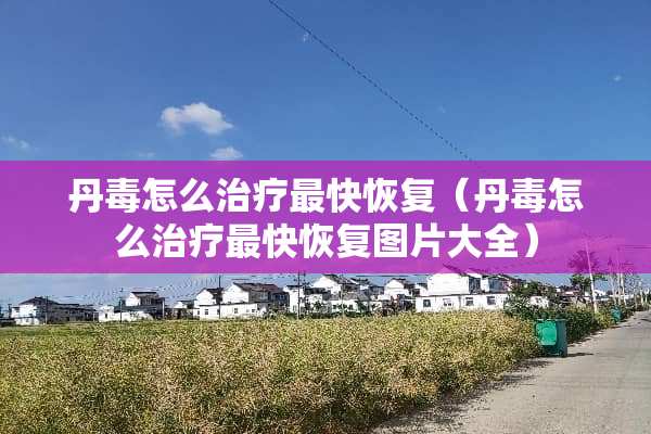 丹毒怎么治疗最快恢复（丹毒怎么治疗最快恢复图片大全）