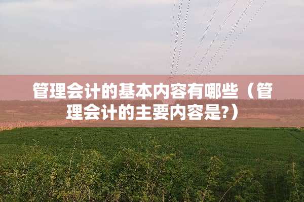 管理会计的基本内容有哪些（管理会计的主要内容是?）