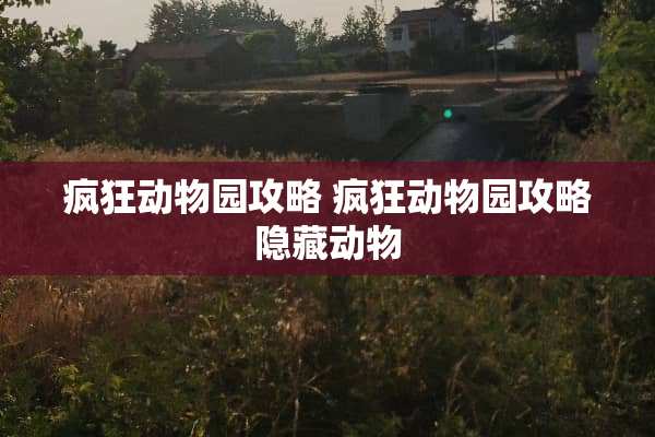 疯狂动物园攻略 疯狂动物园攻略隐藏动物