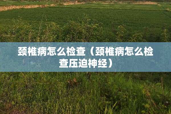 ***怎么检查（***怎么检查**神经）